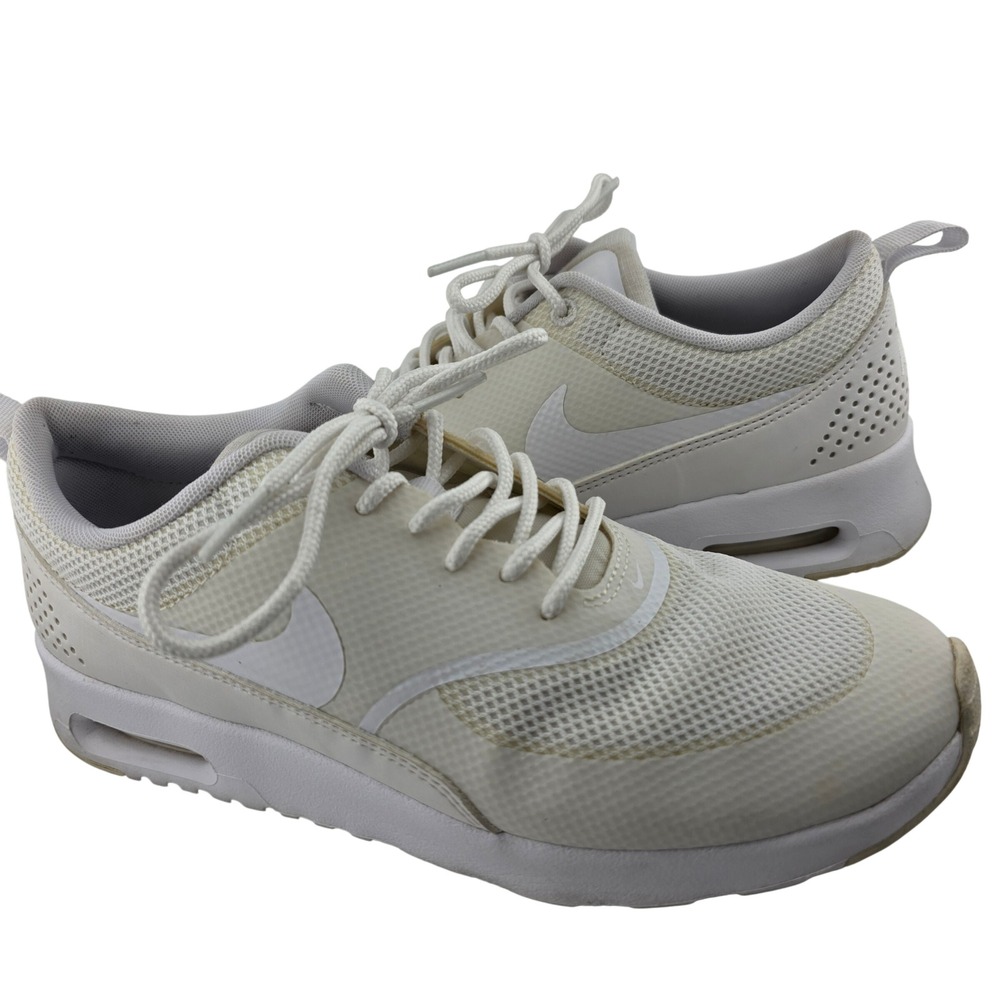 Nike Air Max Thea Sneakers Women's White Fair Scuffed Mesh Running Shoes 6.5